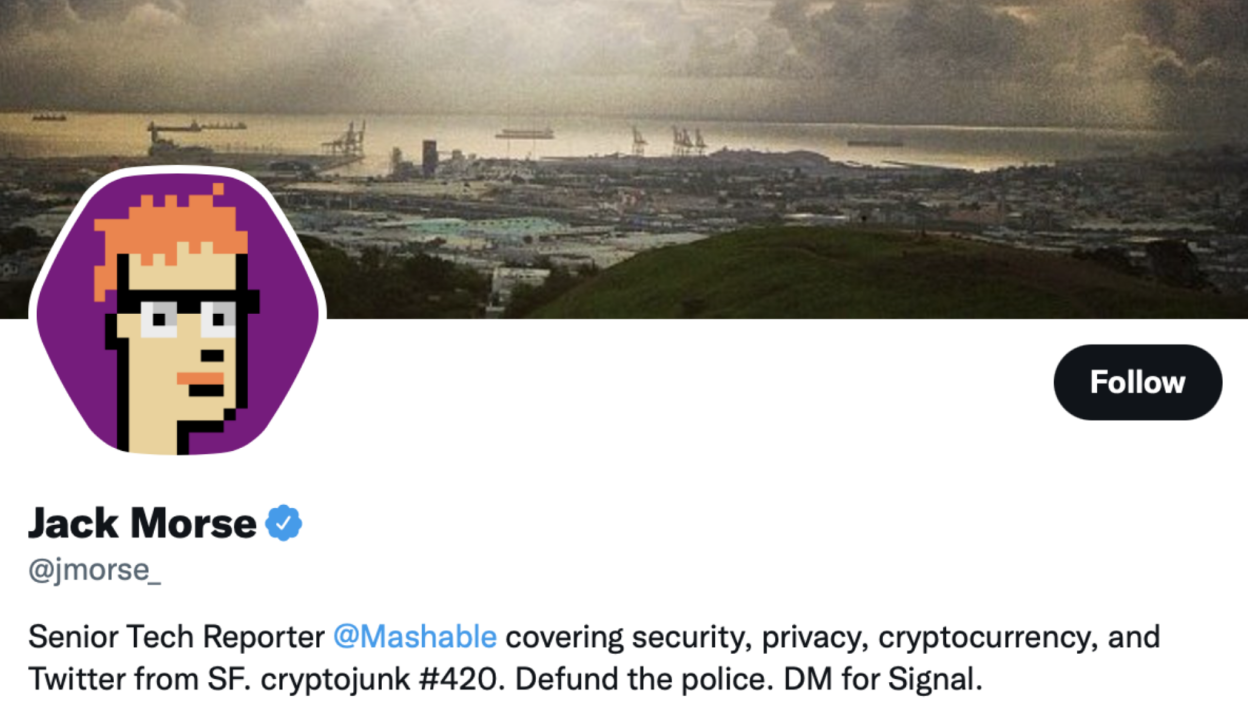 Fake 'CryptoPunk' hexagonal Twitter profile picture shows fatal flaw in its NFT plans | Mashable